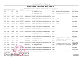 農業銀行流水賬單翻譯成英文的樣本圖